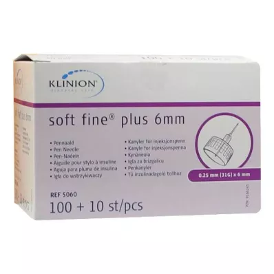 KLINION Pehmeät hienot plus-kynäneulat 0,25x6 mm 31 G, 110 kpl KLINION Pehmeät hienot plus-kynäneulat 0,25x6 mm 31 G, 110 kpl