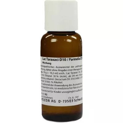 Lac Taraxaci D10 / Parmelia D10 aa laimennus, 100 ml Lac Taraxaci D10 / Parmelia D10 aa laimennus, 100 ml