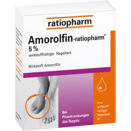 AMOROLFIN-ratiopharm 5 % aktiivinen ainesosa kynsilakka, 3 ml