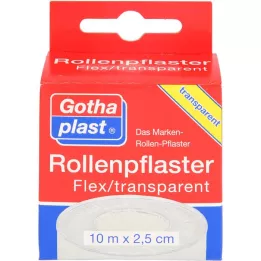 ROLLENPFLASTER Flex 2,5 cmx10 m trp.Euro-ripustin, 1 kpl
