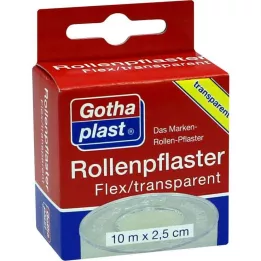 ROLLENPFLASTER Flex 2,5 cmx10 m trp.Euro-ripustin, 1 kpl