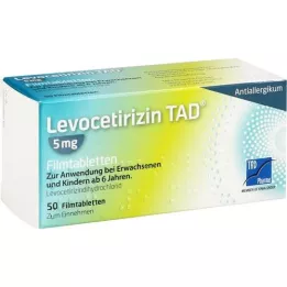 LEVOCETIRIZIN TAD 5 mg kalvopäällysteiset tabletit, 50 kpl