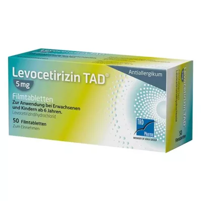 Levocetirizine TAD® 5 mg kalvopäällysteiset tabletit, 50 kpl Levocetirizine TAD® 5 mg kalvopäällysteiset tabletit, 50 kpl