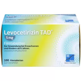 LEVOCETIRIZIN TAD 5 mg kalvopäällysteiset tabletit, 100 kpl
