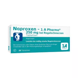 NAPROXEN-1A Pharma 250 mg kuukautiskipuihin, 20 kpl