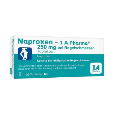 Naprokseeni - 1 A Pharma® 250 mg kuukautiskipuihin, 30 kpl Naprokseeni - 1 A Pharma® 250 mg kuukautiskipuihin, 30 kpl