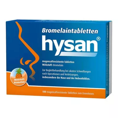 BROMELAIN TABLETTEN hysan enteropäällysteiset tabletit, 100 kpl