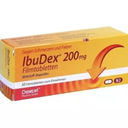 IBUDEX 200 mg kalvopäällysteiset tabletit, 50 kpl