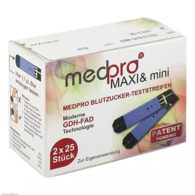 MEDPRO Maxi & mini verensokeritestiliuskat, 2X25kpl MEDPRO Maxi & mini verensokeritestiliuskat, 2X25kpl