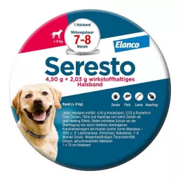 SERESTO 4,50g + 2,03g Kaulapanta koirille alkaen 8kg, 1 kpl