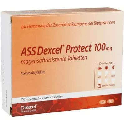 ASS Dexcel Protect 100 mg enteropäällysteiset tabletit, 100 kpl