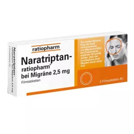 NARATRIPTAN-ratiopharm for migreeni kalvopäällysteiset tabletit, 2 kpl