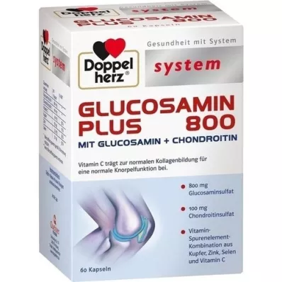 DOPPELHERZ Glukosamiini Plus 800 järjestelmäkapselit, 60 kpl