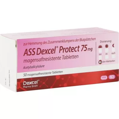 ASS Dexcel Protect 75 mg enteropäällysteiset tabletit, 50 kpl