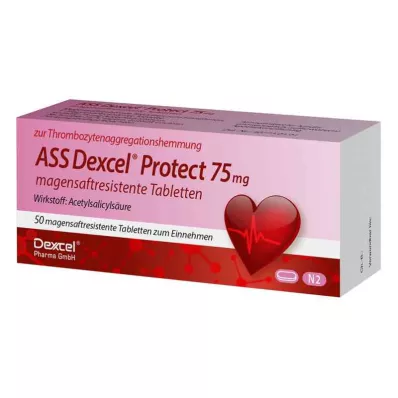 ASS Dexcel Protect 75 mg enteropäällysteiset tabletit, 50 kpl