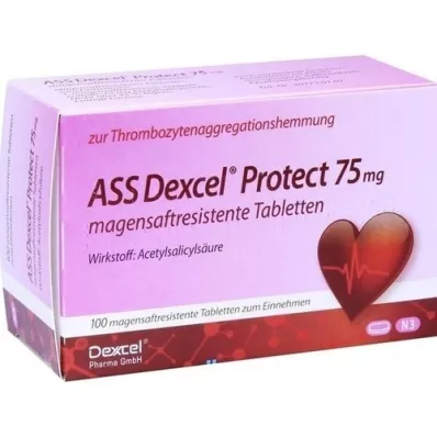 ASS Dexcel Protect 75 mg enteropäällysteiset tabletit, 100 kpl