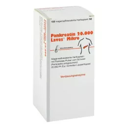PANKREATIN 20 000 Laves Micro enteropäällysteiset kovat kapselit, 100 kpl