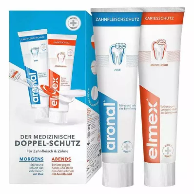 Aronal / Elmex double protection -hammastahna, 2X75 ml Aronal / Elmex double protection -hammastahna, 2X75 ml