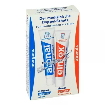 Aronal ja Elmex Mini kaksinkertainen suojahammastahna, 2X12 ml Aronal ja Elmex Mini kaksinkertainen suojahammastahna, 2X12 ml