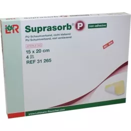 SUPRASORB P PU-Vaahtomuovi 15x20 cm, 4 kpl