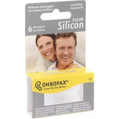 OHROPAX Silicon Clear, 6 kpl