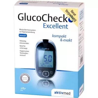 GLUCOCHECK Erinomainen verensokerimittarisarja mmol/l, 1 kpl