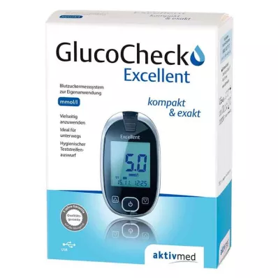 Gluco Check Erinomainen verensokerin mittaussarja mmol/l, 1 kpl Gluco Check Erinomainen verensokerin mittaussarja mmol/l, 1 kpl