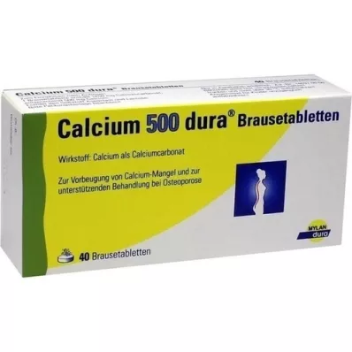 CALCIUM 500 dura-huuhdetablettia, 40 kpl