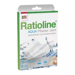 RATIOLINE aqua Shower Plaster Plus 10x15 cm steriili, 5 kpl