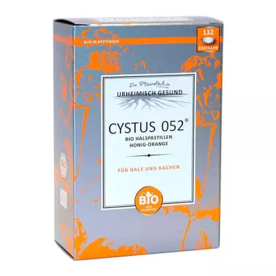 Cystus 052 luomu kurkkuimeskelytabletit hunaja-appelsiini, 132 kpl