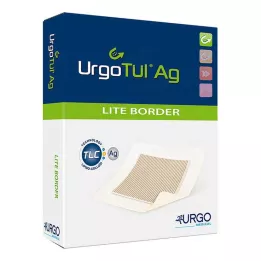URGOTÜL Ag Lite Border 8x8 cm sidos, 10 kpl