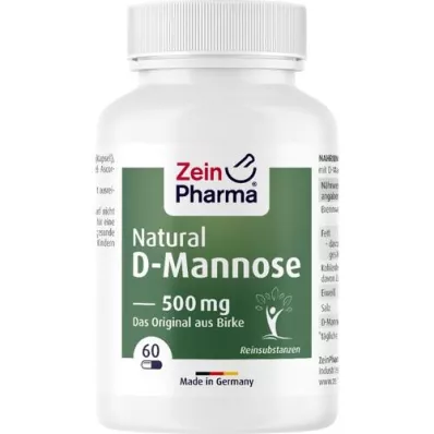 NATURAL D-Mannoosi 500 mg kapselit, 60 kapselia