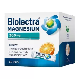 BIOLECTRA Magnesium 300 mg Suoraan appelsiinitikkuja, 60 kpl