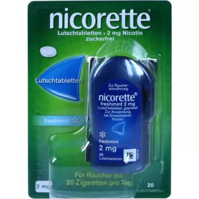 NICORETTE freshmint 2 mg pastillit puristettuna, 20 kpl