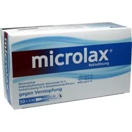 MICROLAX Peräsuoleen tehtävät peräruiskeet, 50X5 ml