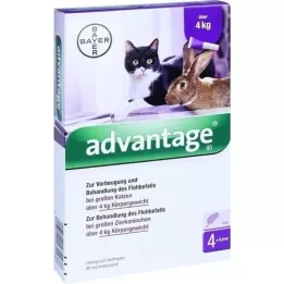 ADVANTAGE 80 mg suurille kissoille ja kaneille, 4X0,8 ml