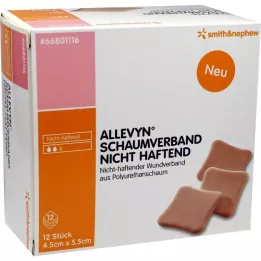 Allevyn vaahtosidos 4,5x5,5 cm tarttumaton, 12 kpl