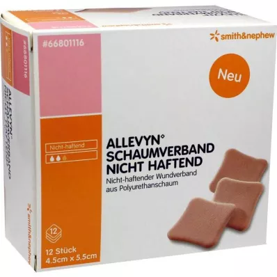 Allevyn vaahtosidos 4,5x5,5 cm tarttumaton, 12 kpl