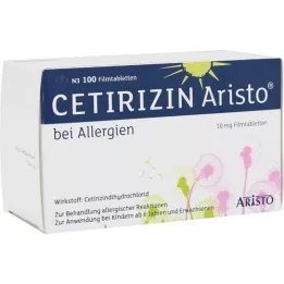 CETIRIZIN Aristo allergiaan 10 mg kalvopäällysteiset tabletit, 100 kpl