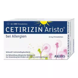 Cetirizine Aristo allergikoille 10 mg kalvopäällysteiset tabletit, 100 kpl