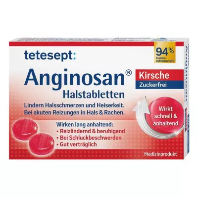 TETESEPT Anginosan kurkkupastillit sokeriton kirsikka, 20 kpl