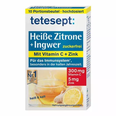 TETESEPT kuumaa sitruunaa ja inkivääriä, tuoretta sokerijauhetta, 10X3 g TETESEPT kuumaa sitruunaa ja inkivääriä, tuoretta sokerijauhetta, 10X3 g