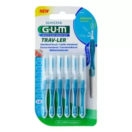 GUM TRAV-LER 1,6mm kuusen sininen hammasvälihammas+6korkkia, 6 kpl