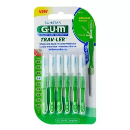 GUM TRAV-LER 1,1mm kuusenvihreä hammasvälihammas+6korkkia, 6 kpl