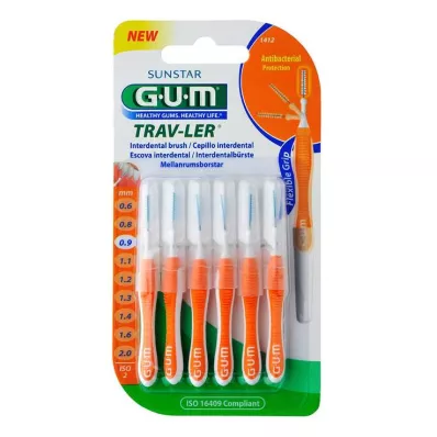 GUM TRAV-LER 0.9mm kynttilä oranssi Intend.+6korkkia, 6kpl
