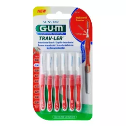 GUM TRAV-LER 0.8mm kynttilä punainen hammasvälikynttilä+6korkkia, 6 kpl