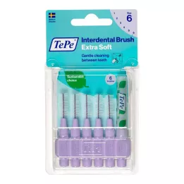 TEPE Interdentaaliharja x-soft 1.1mm ISO 6 violettia, 6 kpl