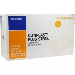 CUTIPLAST Plus steriili 5x7 cm:n sidos, 110 kpl