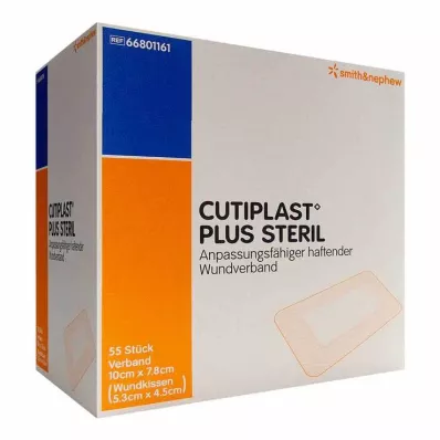 Cutiplast Plus steriili 7,8x10 cm side, 55 kpl