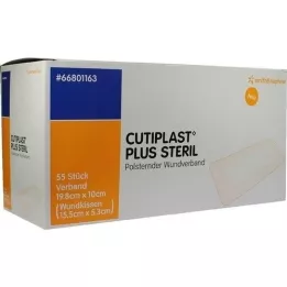 CUTIPLAST Plus steriili 10x19,8 cm sidos, 55 kpl